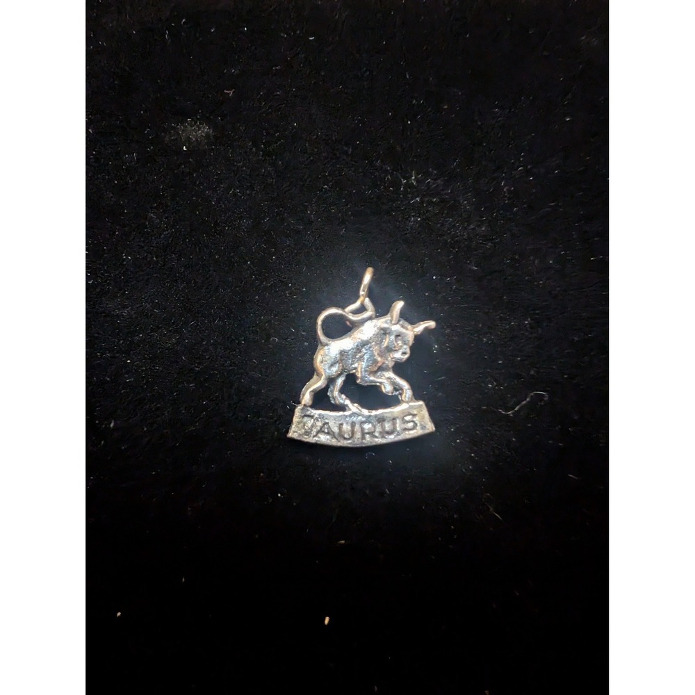 Taurus Zodiac Bull Charm Silver Tone Zodiac Sign Horoscope Pendant Jewelry